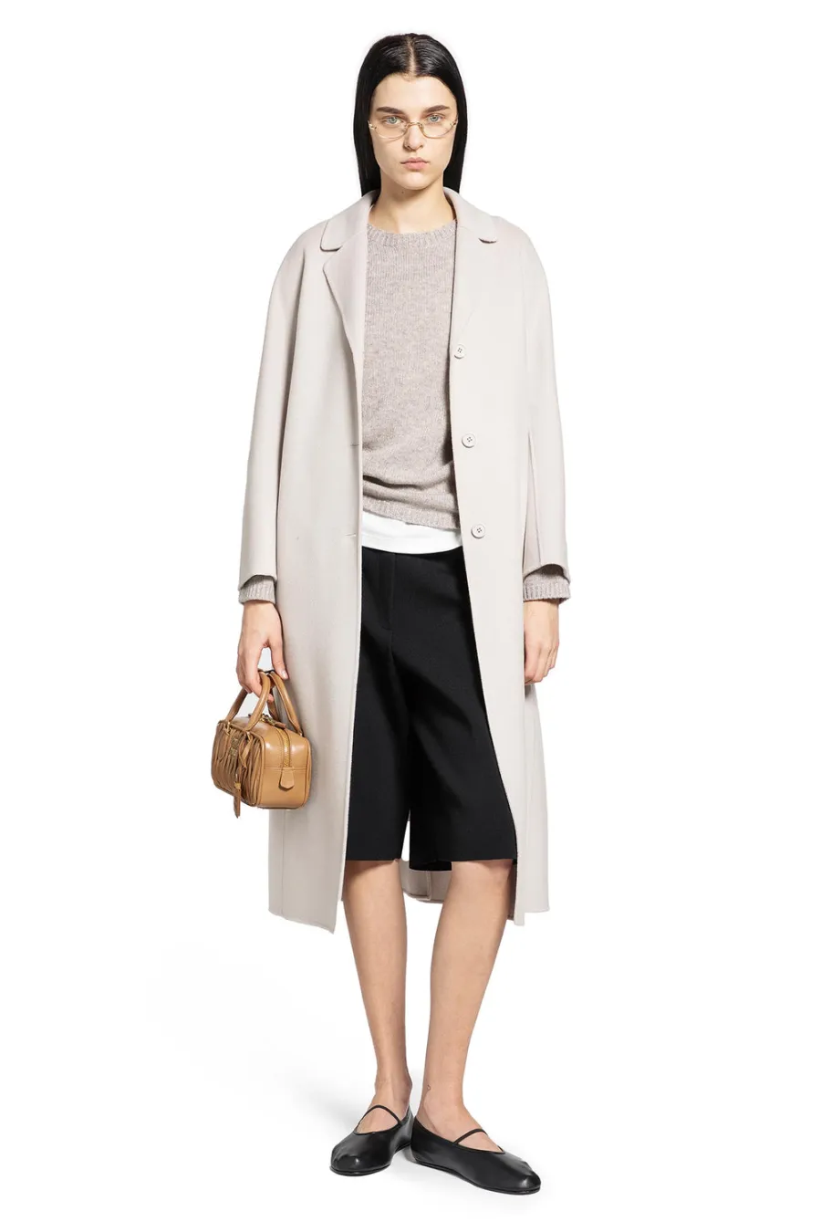 Max Mara Расклёшенное шерстяное пальто