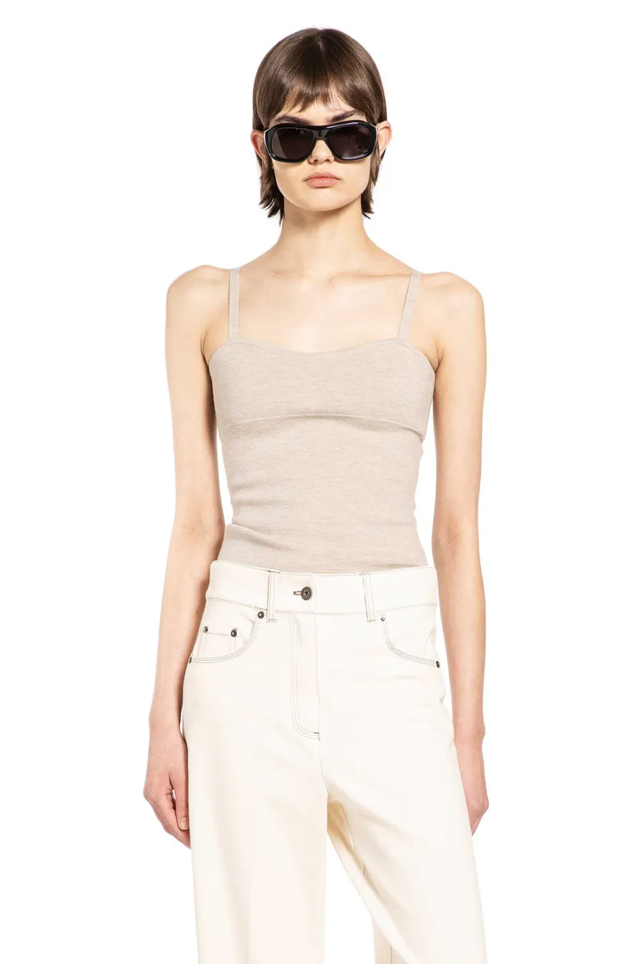 Max Mara Трикотажный топ из шерсти