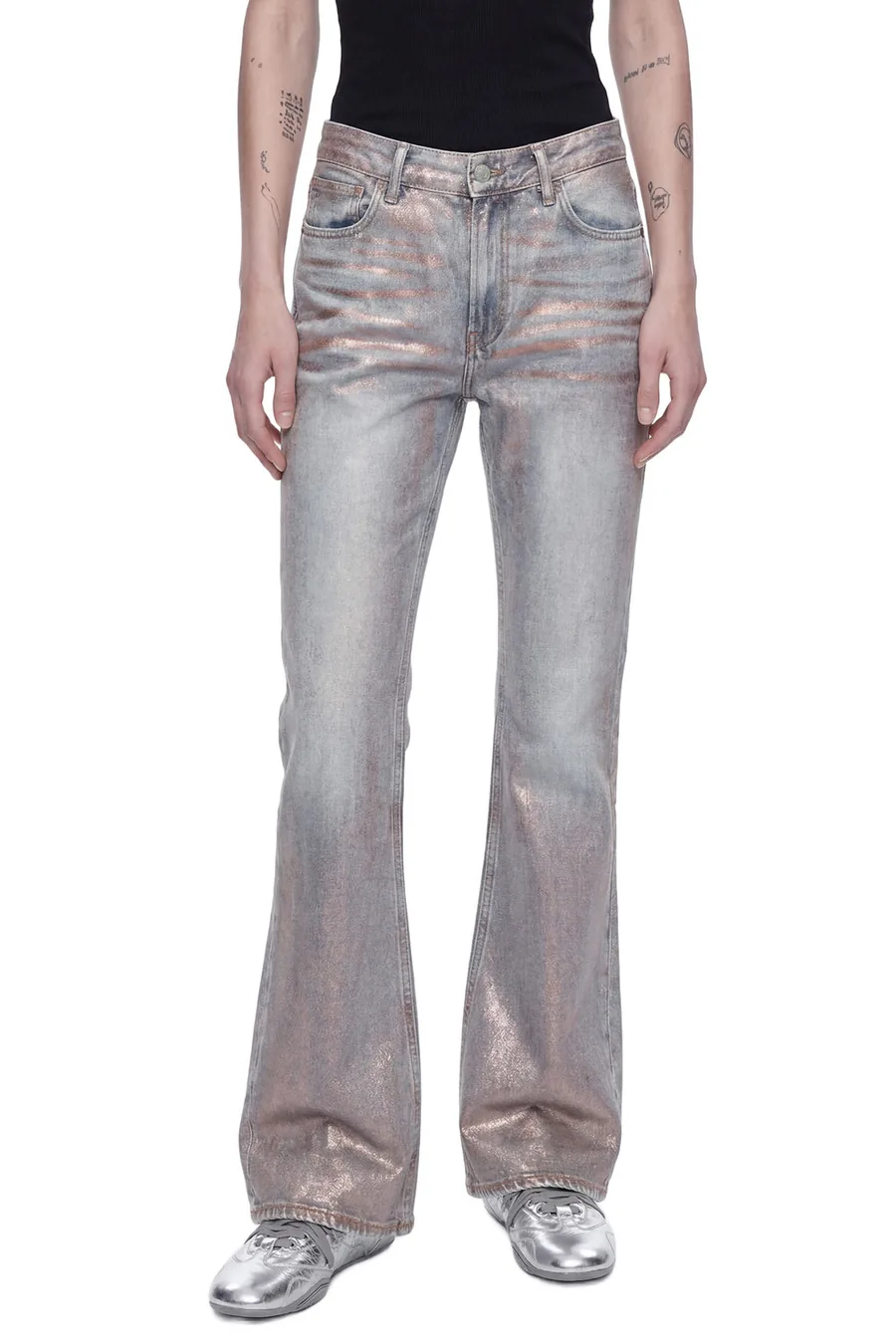 Acne Studios Fitted glitter jeans