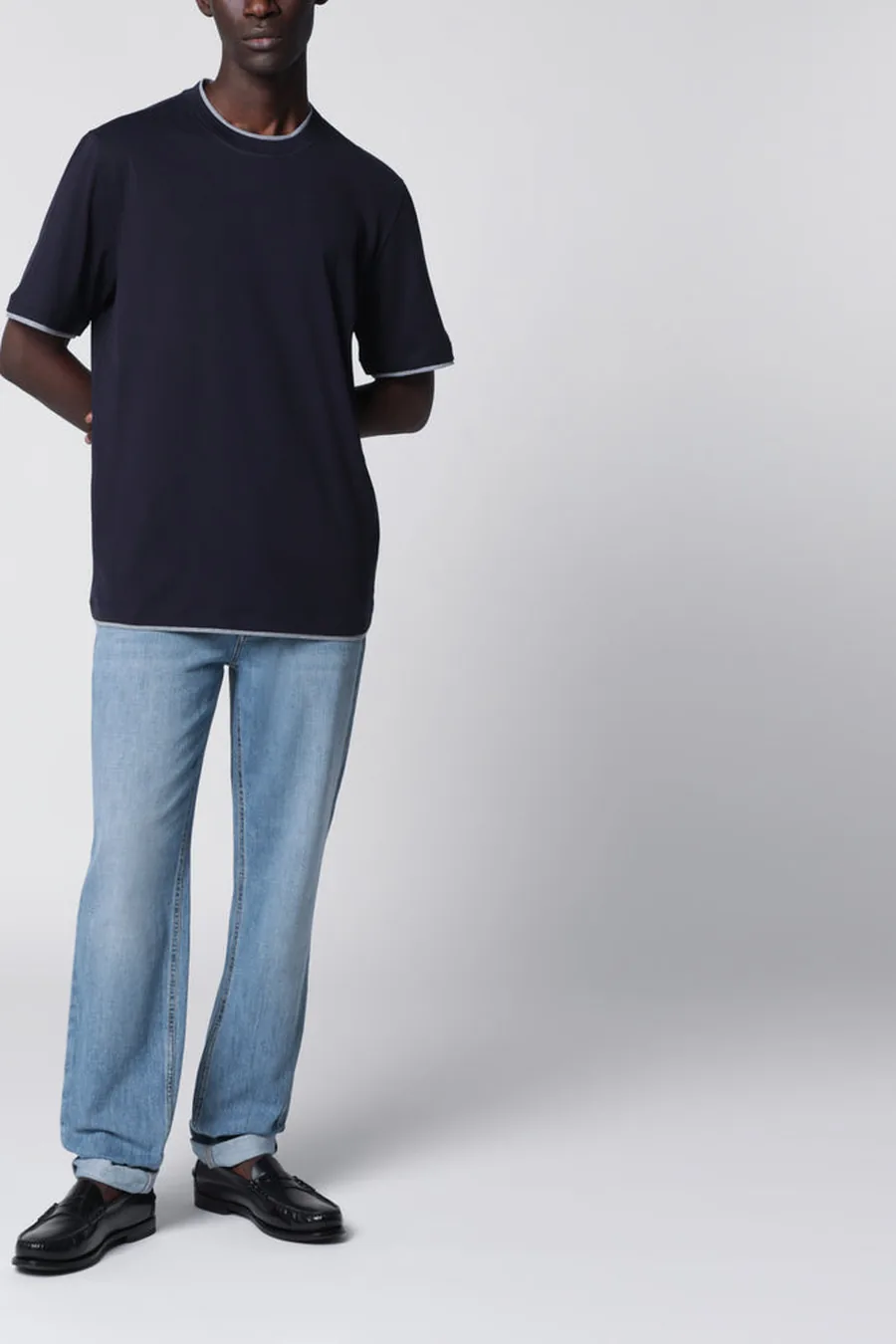 Brunello Cucinelli Layered cotton T-shirt